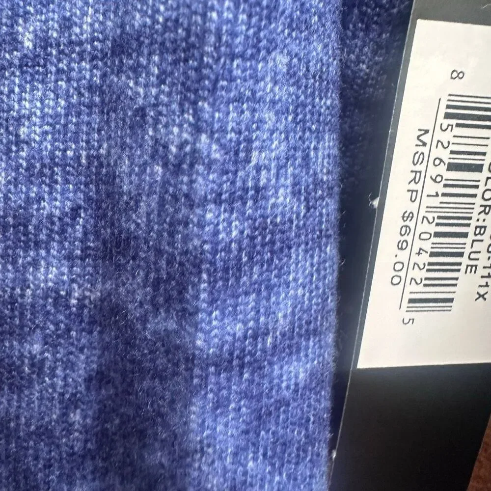 Catherine Malandrino $69 Jogger 2Pc Lounge PJ Set Blue 2X NEW